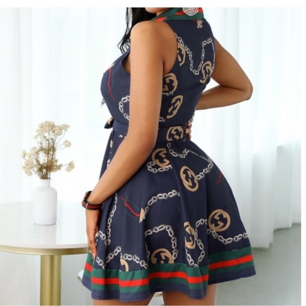 867.Fashion ,Trend Beautiful Dress with stripe’s - Picture 3 of 3